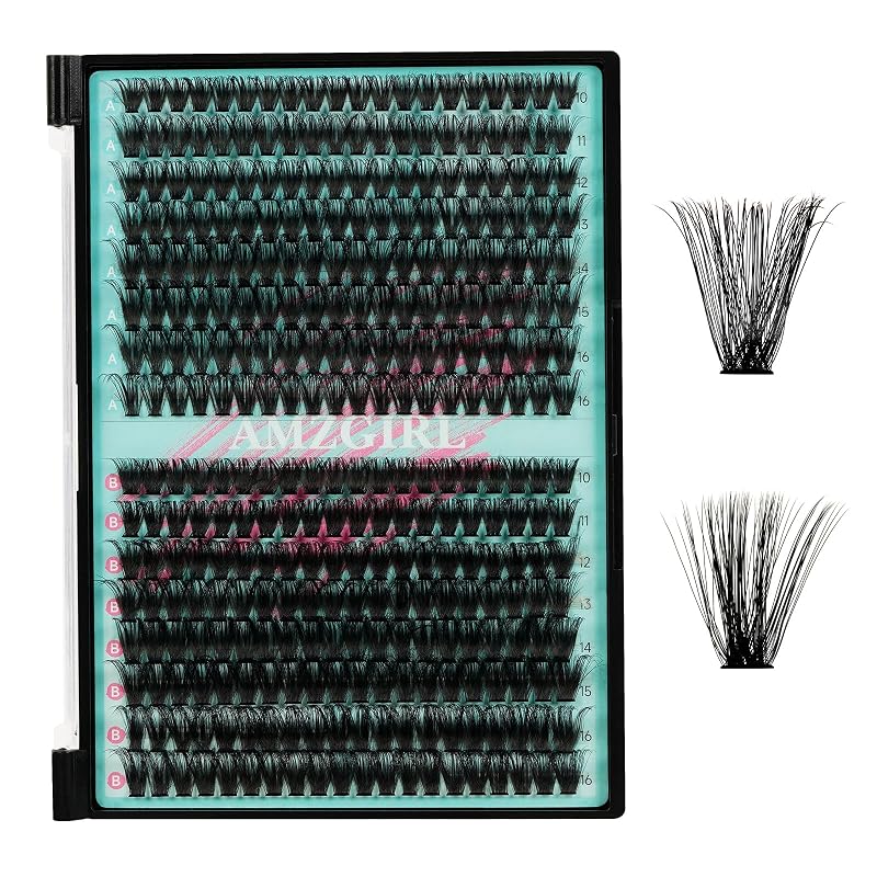 AMZGIRL LASH Cílios Postiços em Tufo D Curl, 320 Unidades