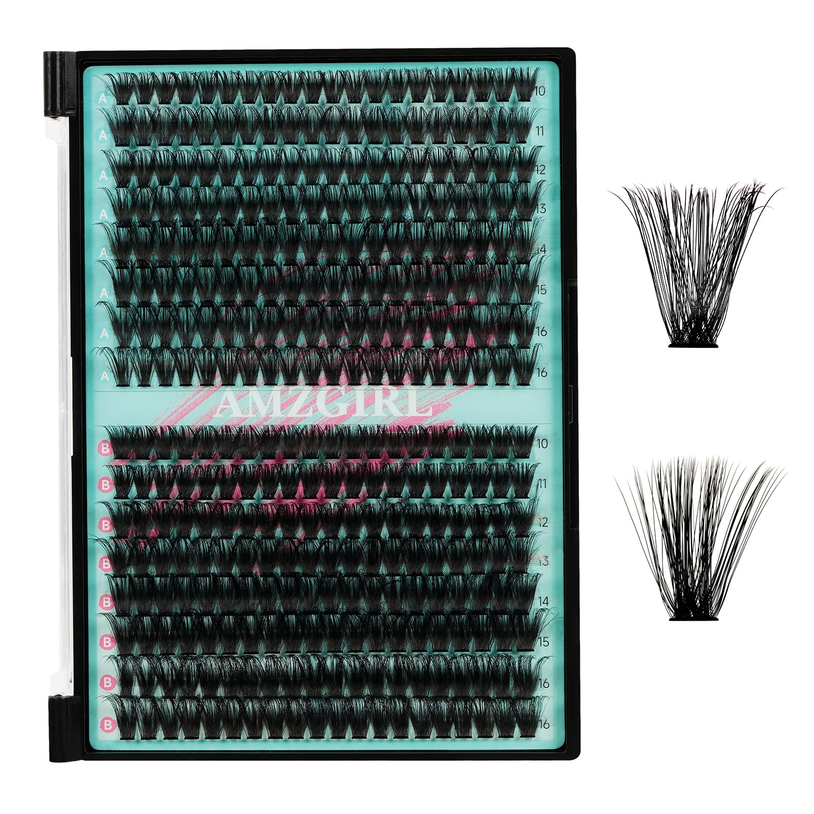 Lash Clusters 320Pcs 80D 100D Eyelashes Cluster D Curl Individual Wispy Lashes Cluster for DIY Cluster Eyelash Extensions at Home for Beginners (Mix10-16mm)