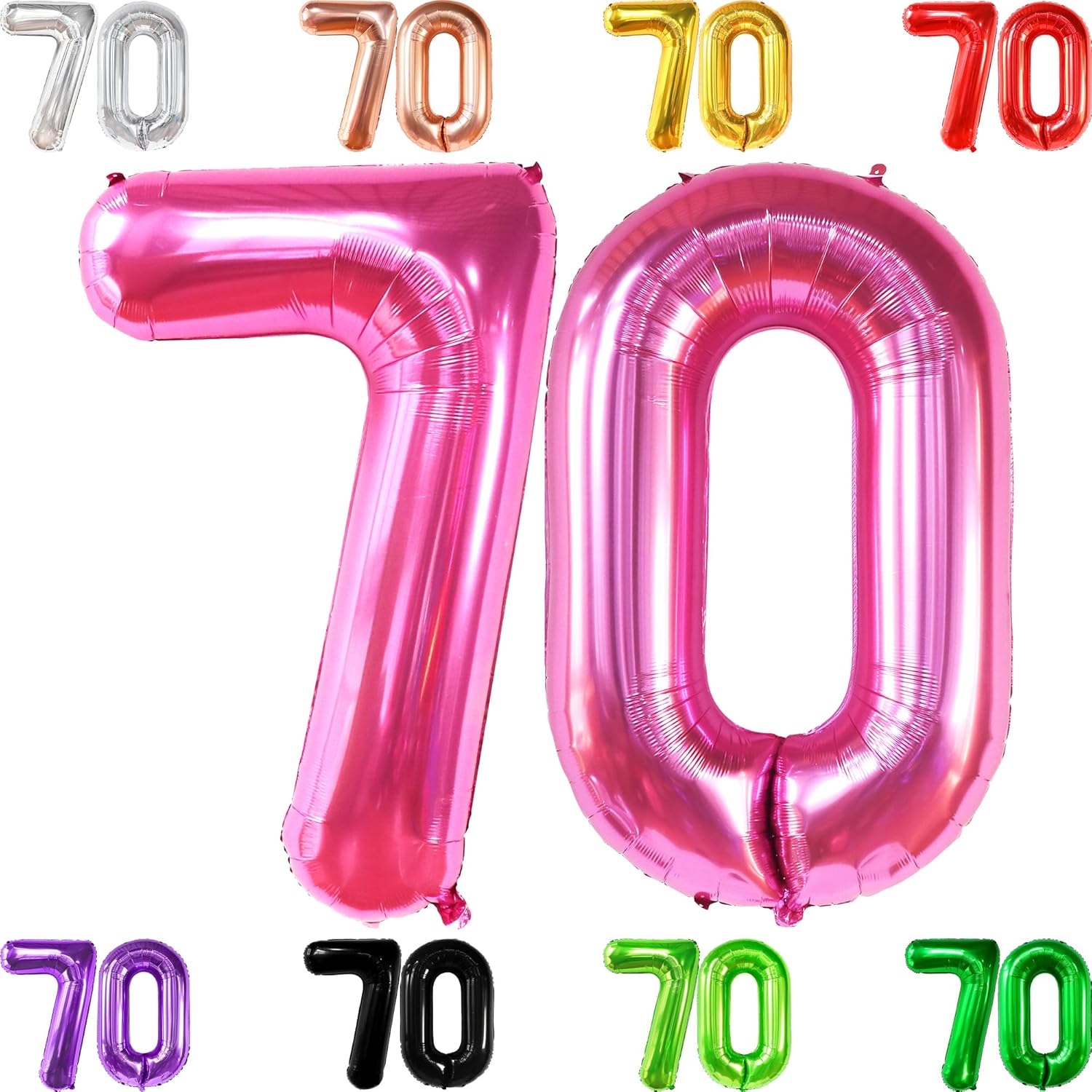 Amazon.com: KatchOn, Giant Hot Pink 70 Balloon Numbers - 40 Inch | 70th ...