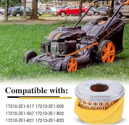 Miniatura 7 de Paquete de 2 filtros de aire GX160 para motores horizontales Honda GX200 GX140 y 17210-Z4M-821 17210-ZE1-505 17210-ZE1-517 OEM filtro de aire con