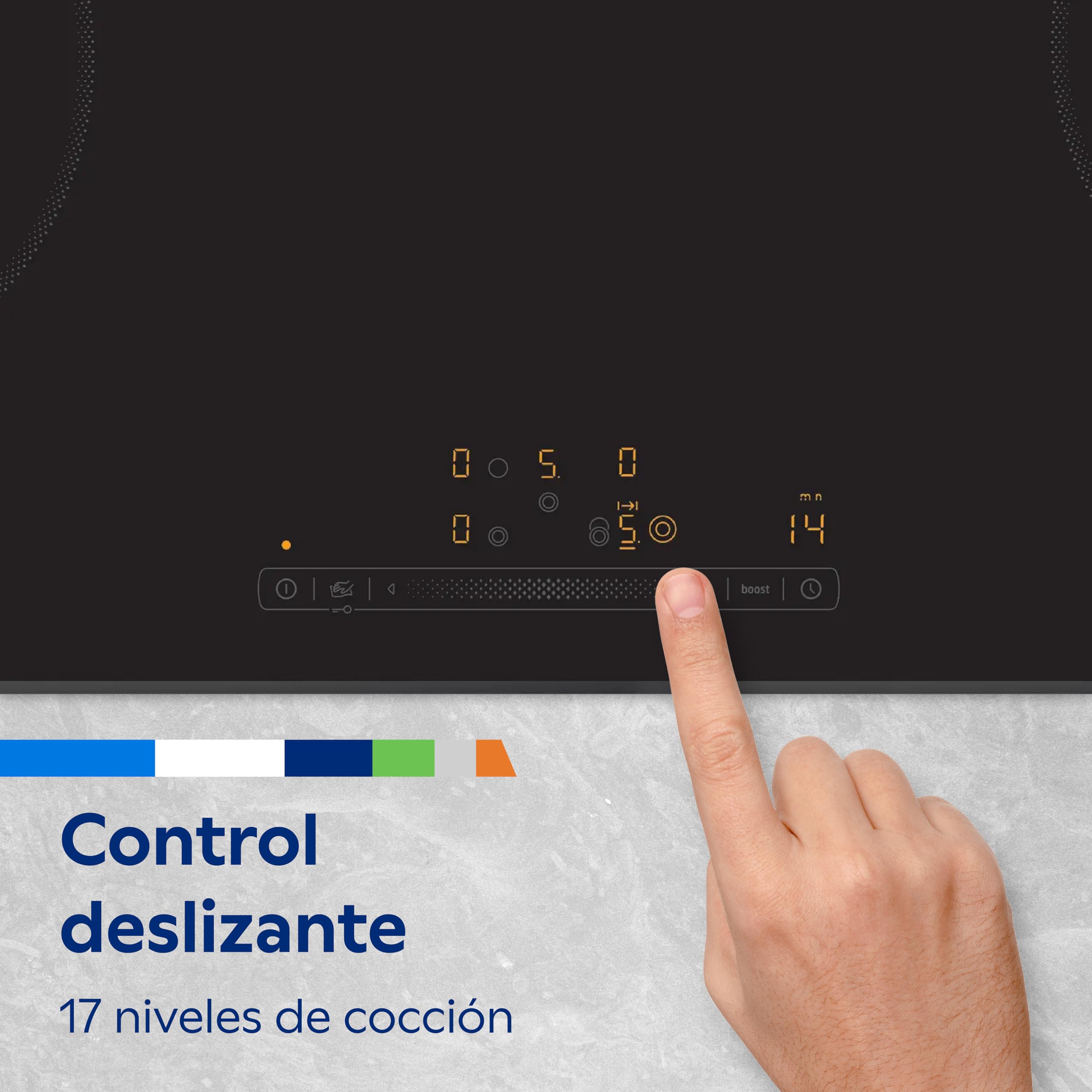 Balay, Placa vitrocerámica, 4 fuegos, Boost, negro, 3EB786LQ | Hierve agua en tiempo récord con la función Boost.