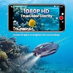 Chasing Dory Underwater Drone - Taille de palmier 1080p Complet HD Drone sous l'eau avec caméra pour visionnage en temps réel, APP Commande à distance pourpre (Lightpurple)