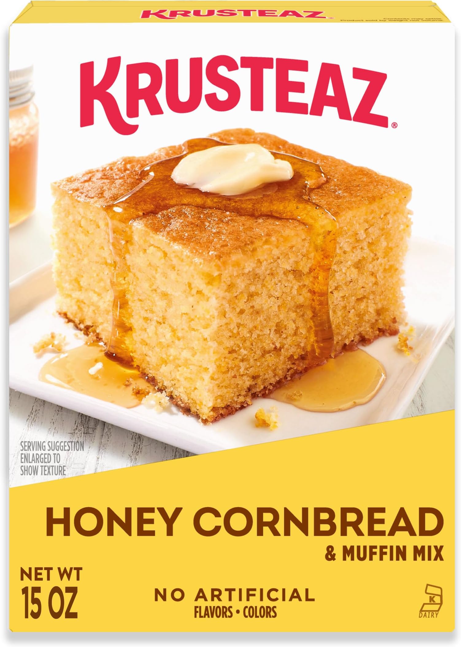 Krusteaz Honey Cornbread and Muffin Mix, No Artificial Flavors and No Artificial Colors, Baking Mix, 15-ounce Box
