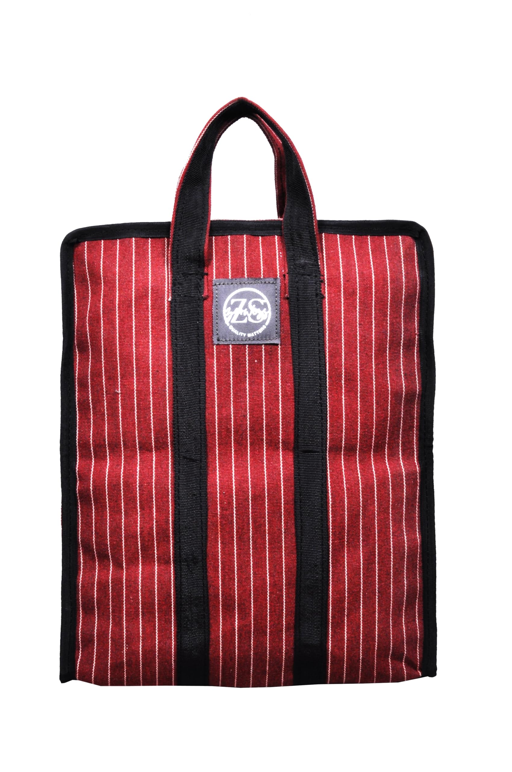 Professional Striped Bag, Cotton Canvas Office Organiser, 20L Capacity