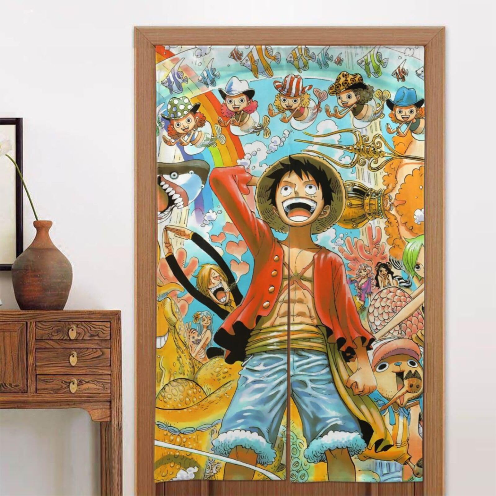 ワンピース　モンキー・D・ルフィ 　暖簾　のれん Amazon｜のれん ワンピース ルフィ ギア5 (1) アニメ 暖簾