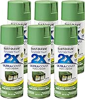 Vista 1 de Rust-Oleum - Painter's Touch 2X Ultra Cover - 249072-6PK - Pintura en aerosol, 12 onzas, color verde hoja satinado, paquete de 6