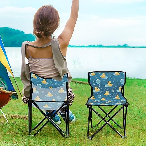 Miniatura 2 de Al aire libre plegable lindo pato amarillo camping sillas para adultos silla de camping portátil silla de césped ligero 202a5023