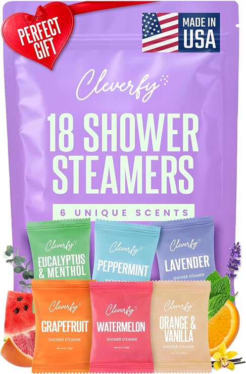 Cleverfy Shower Steamers Aromatherapy for Women and Men 6 x 18 Pack