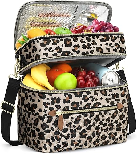 Miniatura 24 de Capolo - Lonchera para mujeres, hombres y adultos, bolsa de almuerzo aislada a prueba de fugas con correa extraíble, lindas bolsas de almuerzo