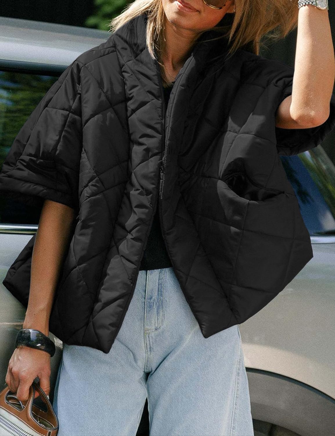 Lianlive Women Puffer Vests Casual Lightweight Oversized Padded Jacket Coat Warm Quilted Vest Outerwear with Pockets