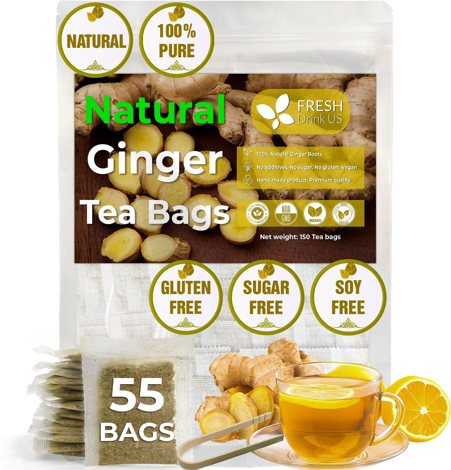 Imozai Organic Puerh Tea Bags 100 Count Individually