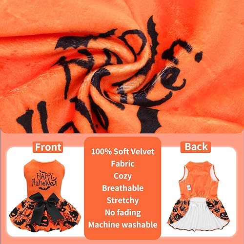 Miniatura 44 de CuteBone - Vestido de terciopelo para perros pequeños, para cachorros, ropa rosa para perros CVA02M-D