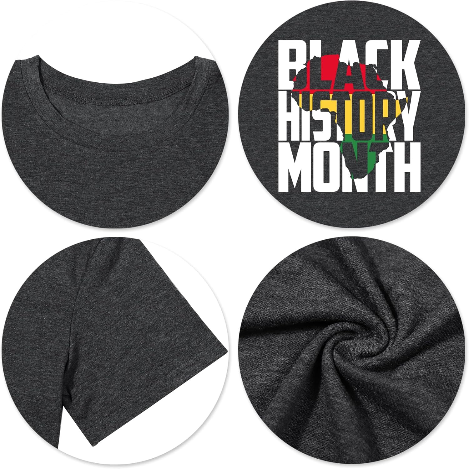 Black History Shirts Women Black History Month Graphic T Shirt Casual African American Short Sleeve Tee Tops - Image 5