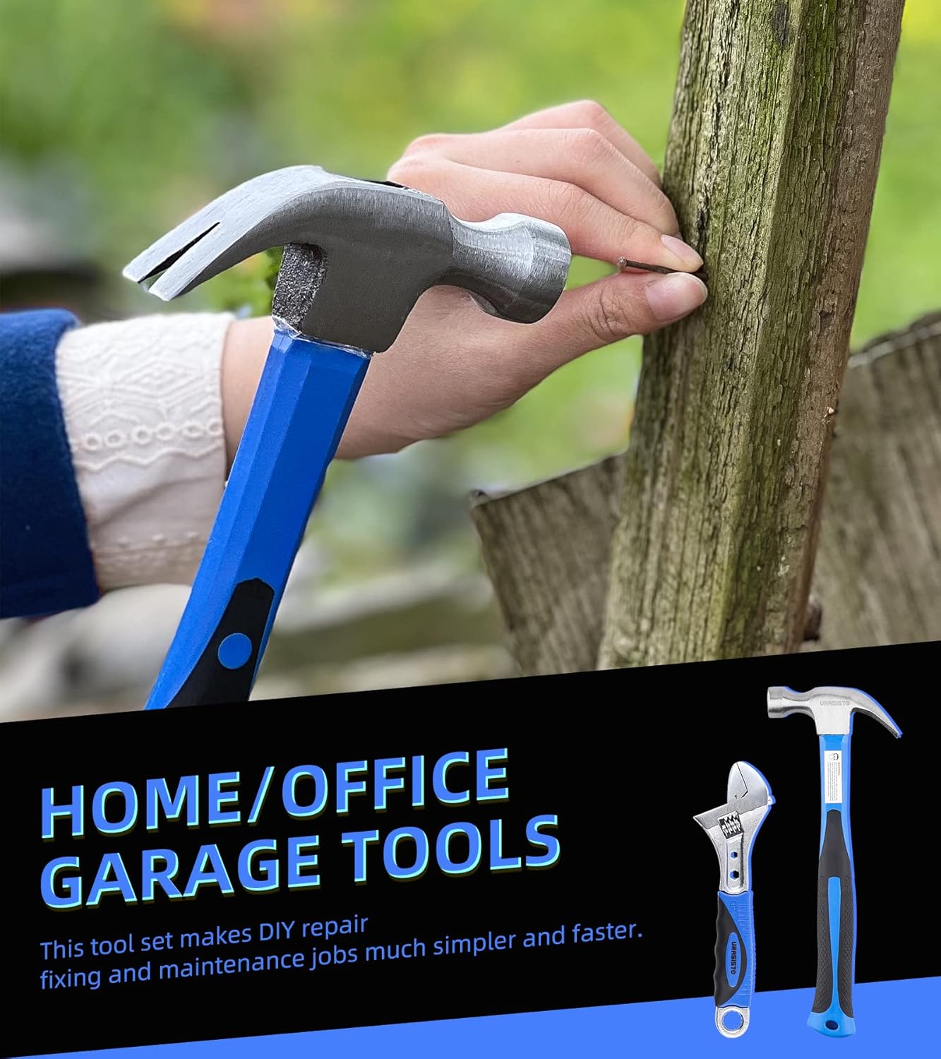 62 Piece Tools Set, General Household Tool Kit with Storage Toolbox, Basic Tool Set for Home, Garage, Apartment and Dorm