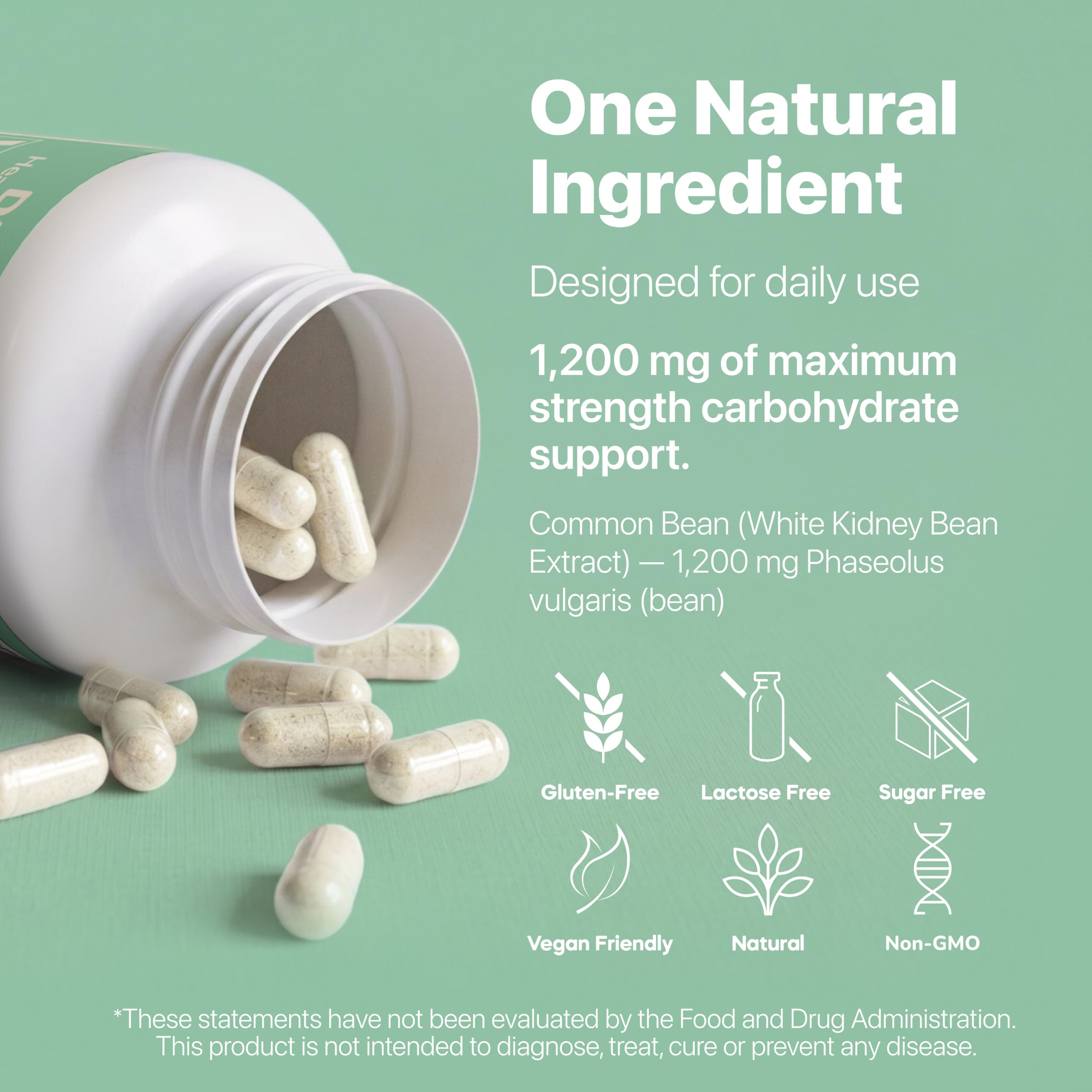 DIPO White Kidney Bean Extract Carb Blocker & Appetite Control, 60 Vegan Ct — Amazon image 6