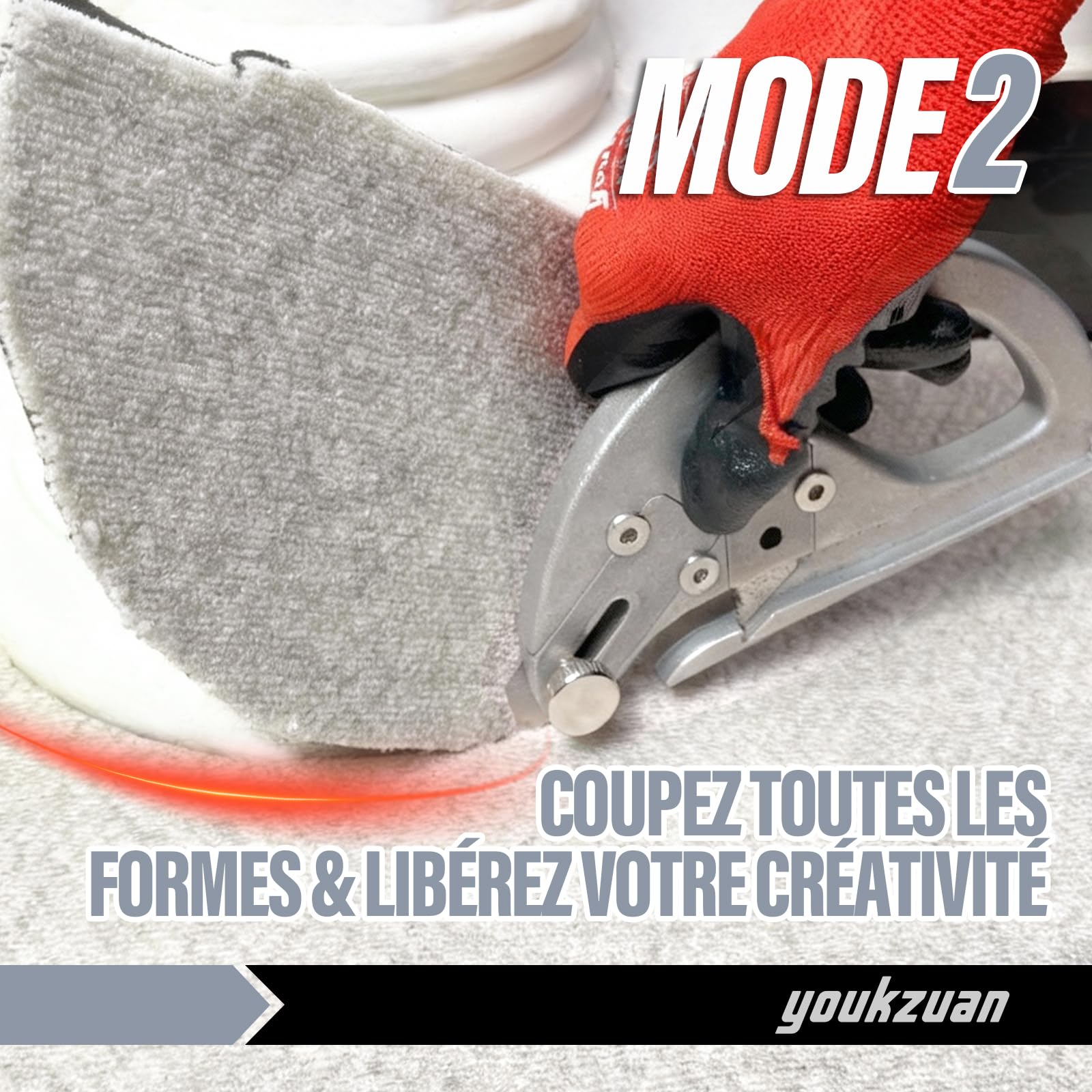 Outil professionnel de coupe de tapis à deux fonctions, coupeur de tapis en boucle avec 15 lames haute performance, lame de coupe rétractable