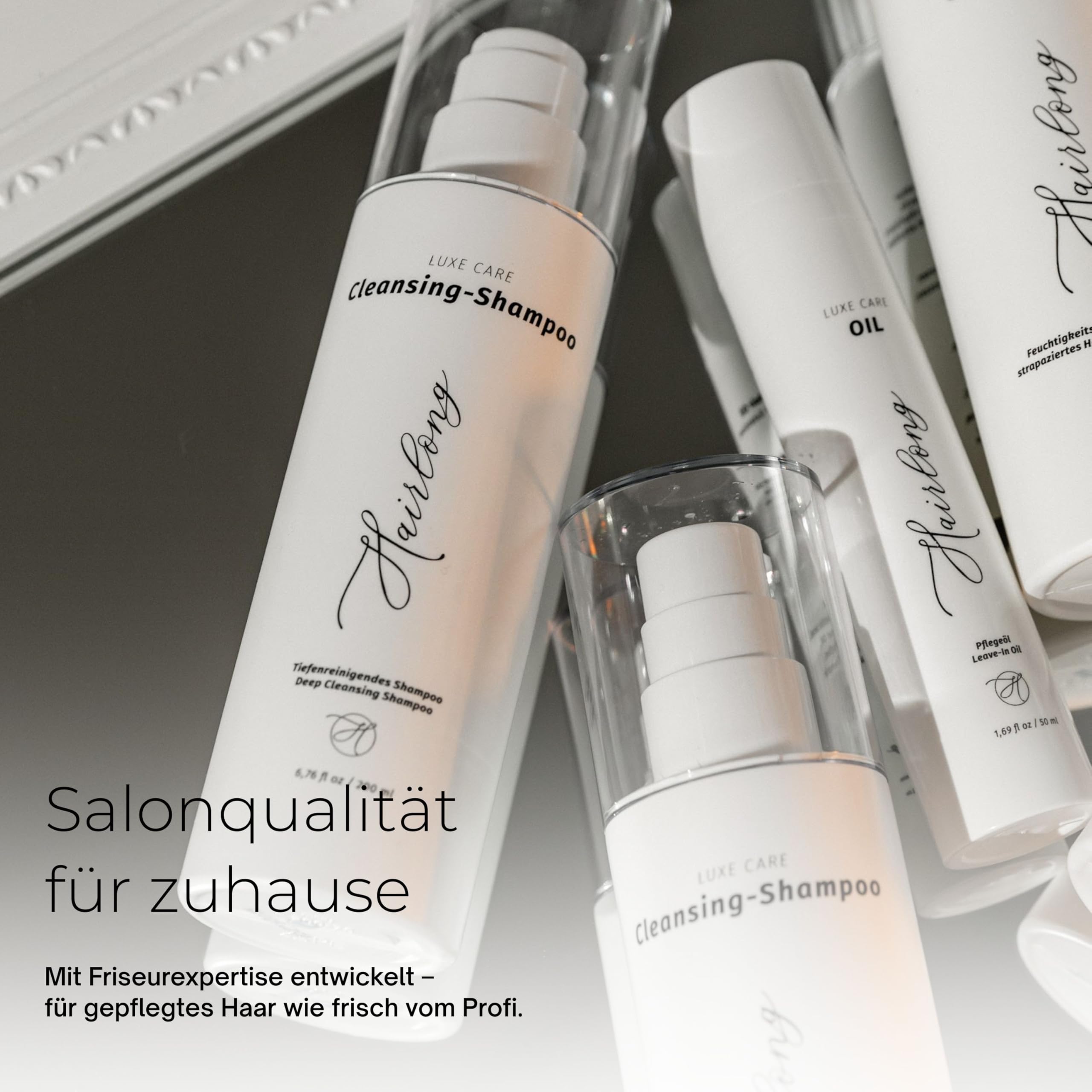 Luxe-Care Haarpflege von Hairlong | Die perfekte Pflege für Deine Echthaar-Extensions (Cleansing Shampoo, 1000 ml)