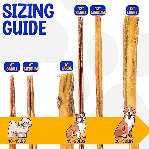 Miniatura 7 de Paw & Pantry Palitos de matón para perros de tamaño mediano de 6 pulgadas, totalmente digeribles y perfumados de forma natural, paquete de 8 palitos