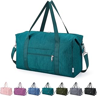 For Spirit Airlines Personal Item Bag 18x14x8 Foldable Duffle Bag for Travel Packable Duffel Bag for Traveling Carry on Bag for Airplanes Underseat Overnight for Women and Men (Teal)