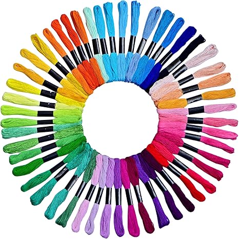 Amazon 刺繍糸50色50束8m初心者カラフル 縫い糸 刺繍ツール 手芸用糸 刺しゅう糸 クロスステッチ セットット クロスステッチ カラーが豊富できれい 50束 刺しゅう糸 通販