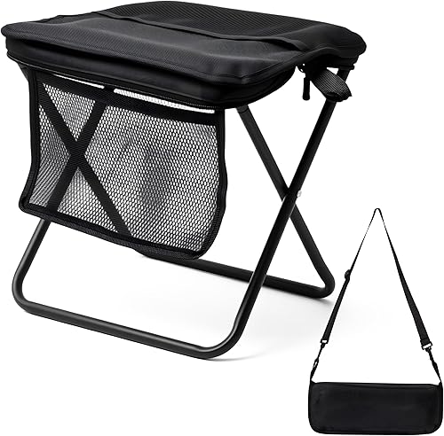 Silla de bolsillo plegable para adultos, bolsa plegable para camping, para viajes, pesca, senderismo, cola, actividades al aire libre, taburete