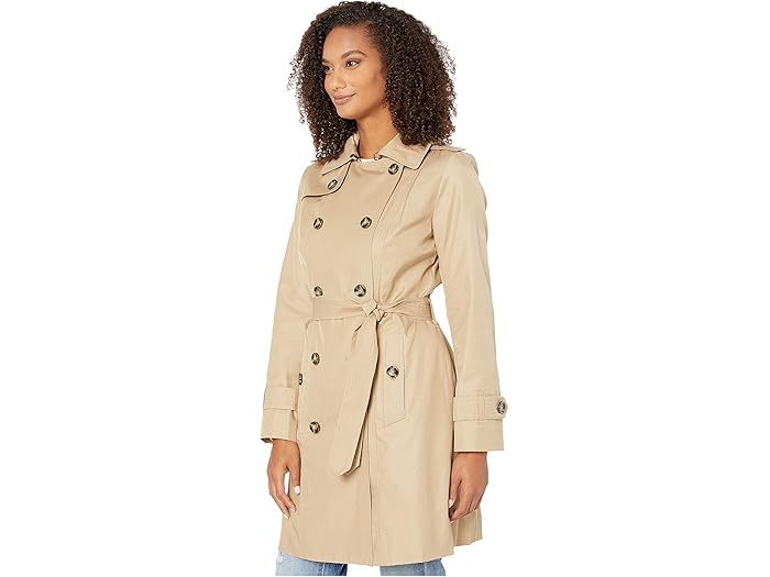Ryan double breasted trench coat with removable hood Clearance