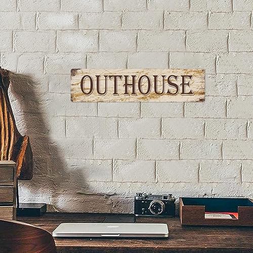 Miniatura 3 de UNBARD Outhouse - Placa de metal de aluminio rústica para decoración de pared (4 x 16 pulgadas, 3.9 x 15.7 in)