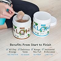 Vista 8 de ALOHA Proteína en polvo orgánica a base de plantas, sin stevia, chocolate, 19.6 onzas, 15 porciones