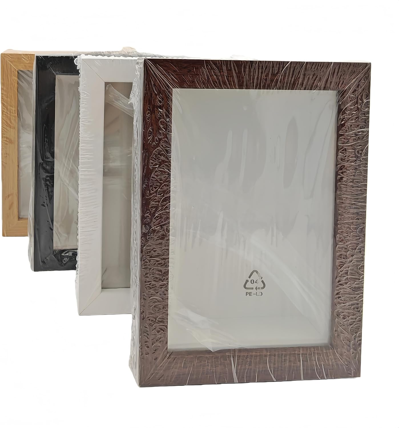 Shadow Box Picture Frame with HD Transparent PET Board-Wooden Hollow Photo Frame for Flower Pressing,Seashell Display Box ,Memorial Shadow Box. (Mixed Color, 4.7X6.7inch,4PCS)