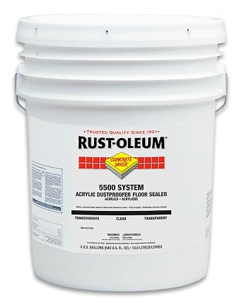Rust-Oleum 251283 Concrete Saver 5500 System Acrylic Dust Proofer Floor Sealer, 5-Gallon, Clear