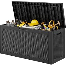 Outdoor Storage Box Waterproof, 80 Gallon Deck Box for Patio Storage