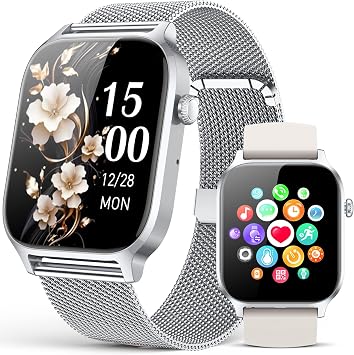 Smart Watches for Women Calls/Reminders, 1.85" HD Smart Watch for Android Phones & iPhone Compatible, 120+ Sport Modes Fitness Watch, Heart Rate/SpO2/Sleep Tracker, IP68 Waterproof