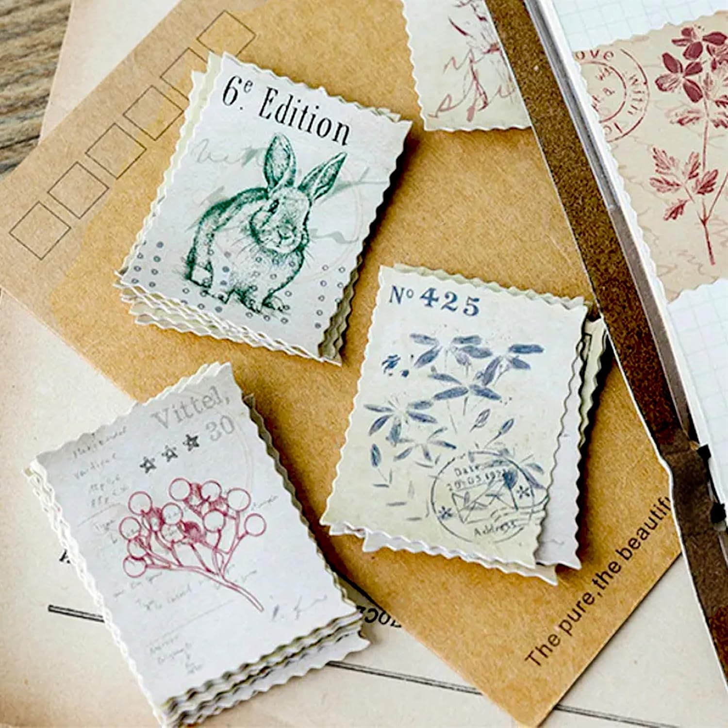 Small Retro Stickers for Journaling, Scrapbooking & Planners, 46 Pcs