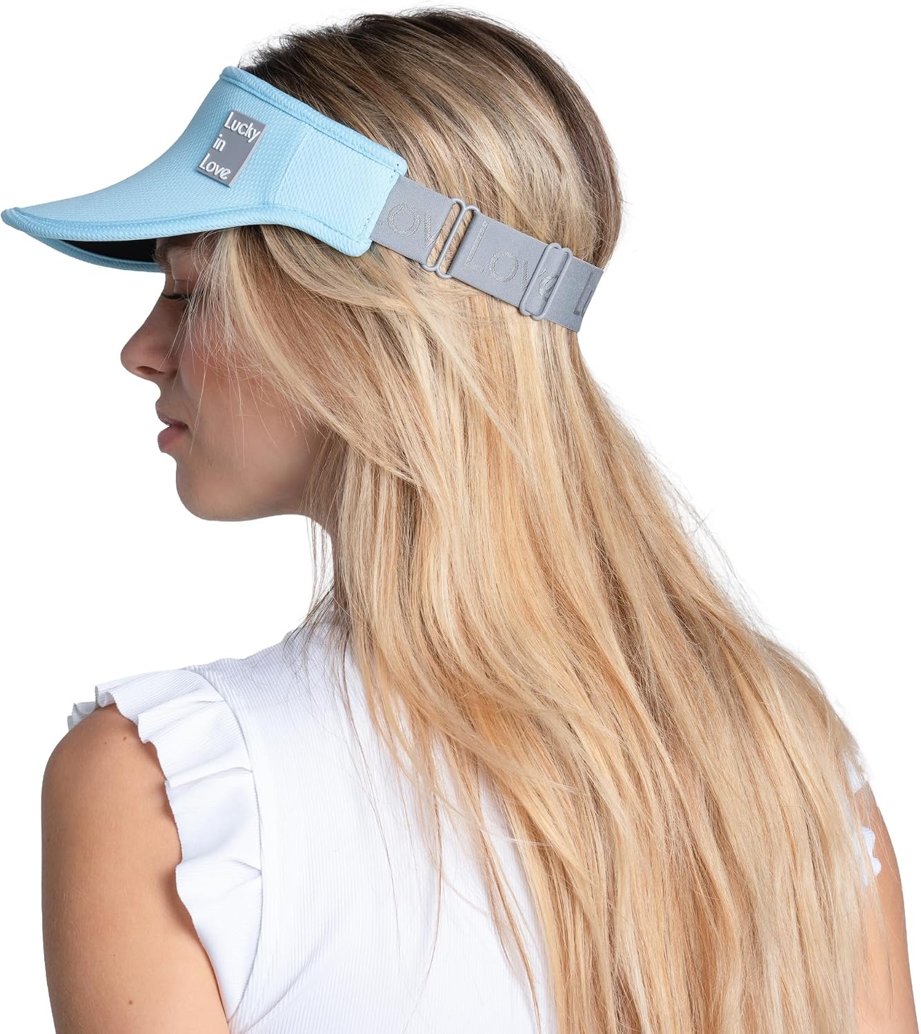 Lucky In Love Women’s Performance Visor, Lightweight Adjustable Visor w/Moisture-Wicking Headband, Golf, Padel & Pickleball