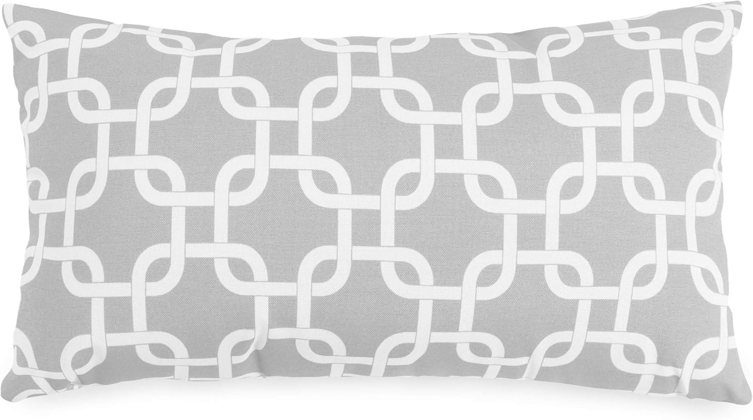 Majestic Home Goods Gray Links Indoor / Outdoor Small Throw Pillow 20" L x 5" W x 12" H