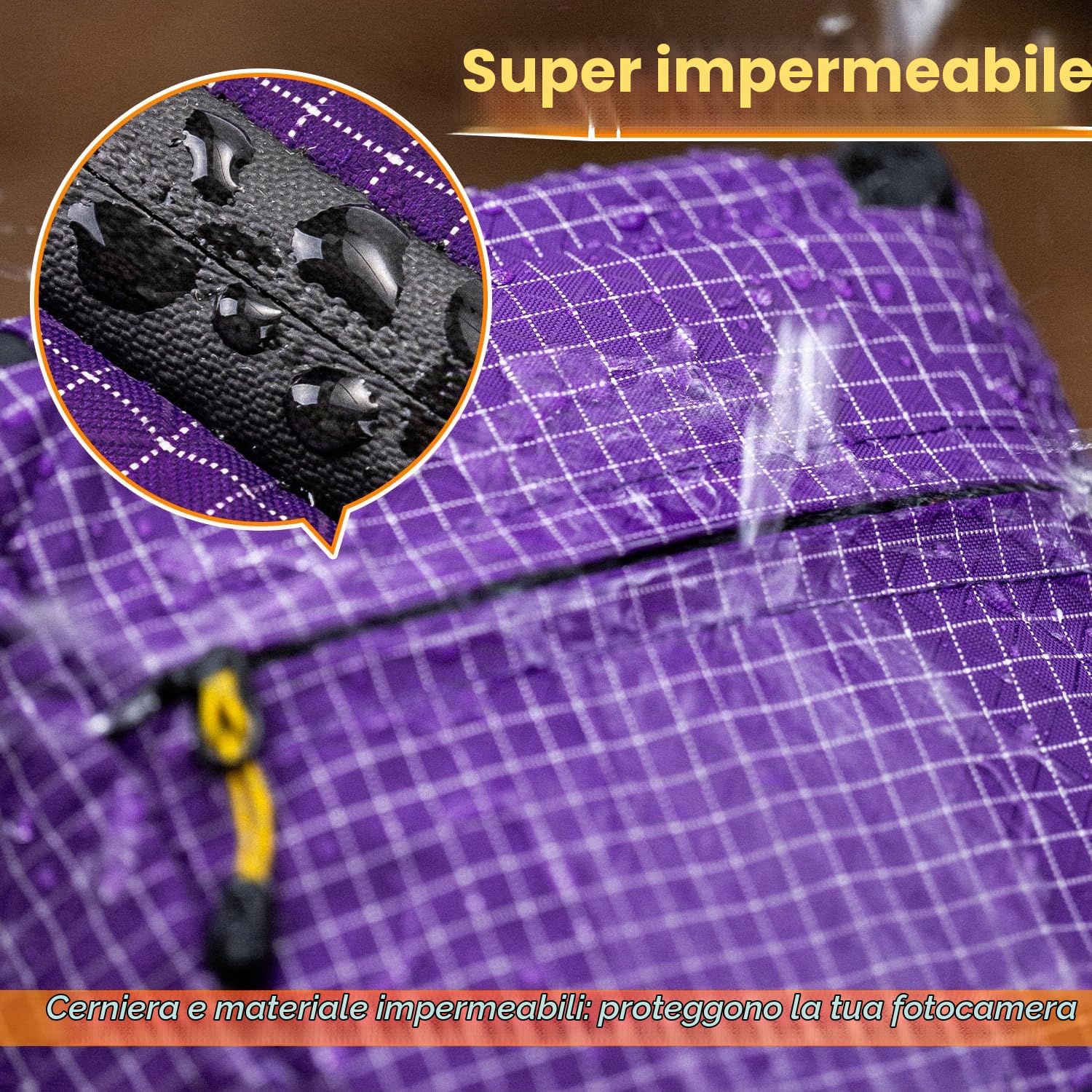 HIKEMAN Borsa a tracolla per fotocamera, impermeabile, antiurto, tracolla staccabile per uso quotidiano, attività all'aperto, viaggi, alpinismo, Nero , 26 * 13 * 16 cm, Per esterni