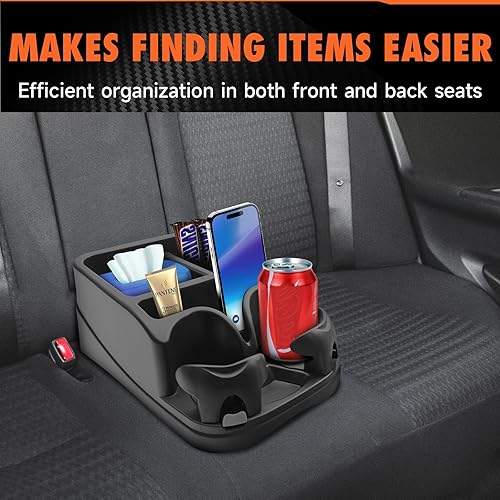 Miniatura 4 de Consola central para automóviles, organizador de consola de automóvil con soporte para bebidas, soporte ajustable para tazas para camiones, consola