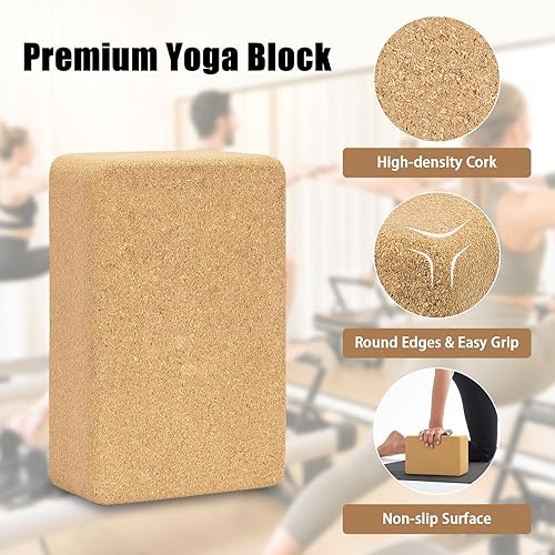 Miniatura 2 de Hatha Yoga Cork Yoga Block, Natural Cork from Portuguese, Premium Brick, Eco-Friendly Yoga Accessories for Yoga, Pilates & Stretching