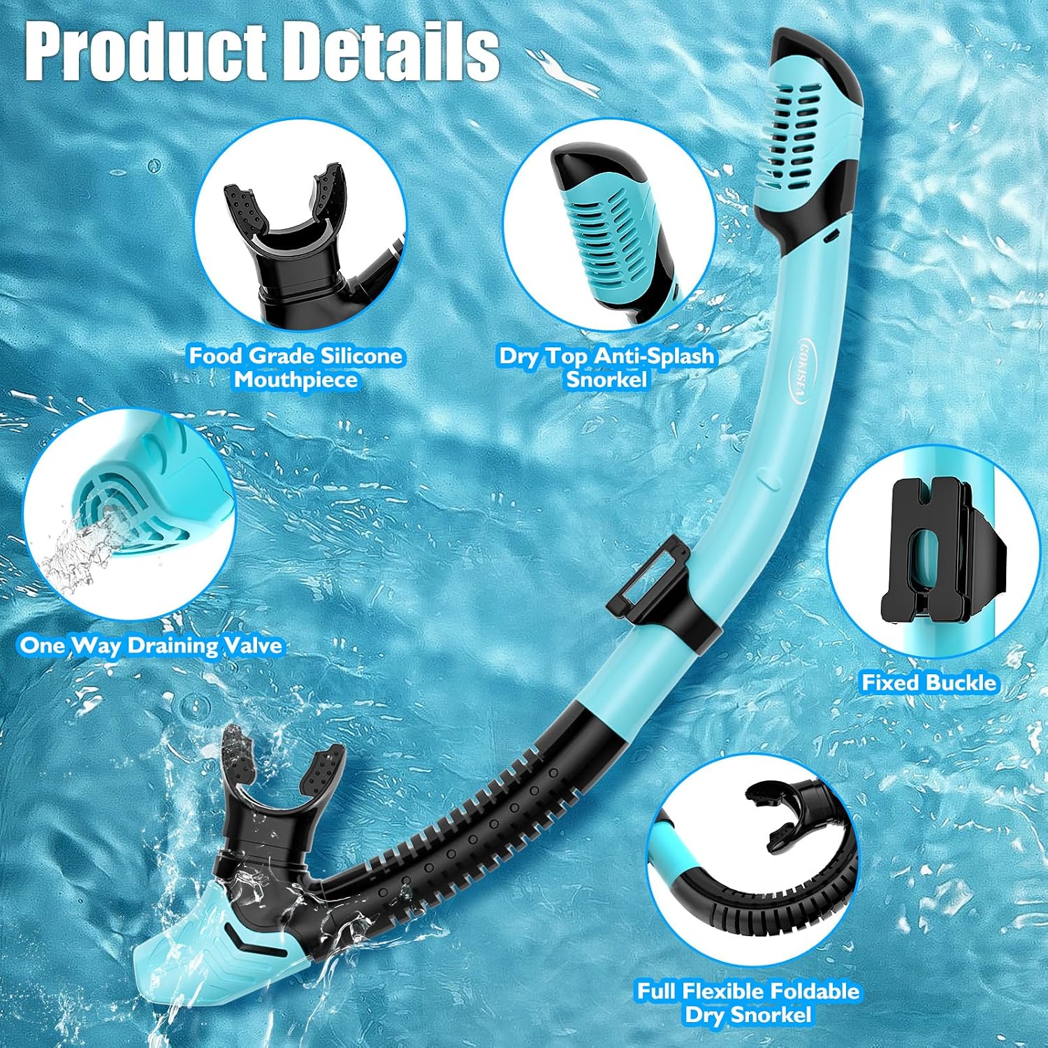 Scuba mask and Snorkel, Anti-Fog Scuba UV Protection, Diving Panoramic View, Adjustable Strap, Goggles with Nose Cover for Adults and Youth