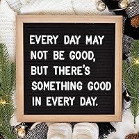 Vista 4 de Tablero de letras de fieltro con 294 letras, números y símbolos, tablero de mensajes intercambiable de 10 x 10 pulgadas con gancho de montaje