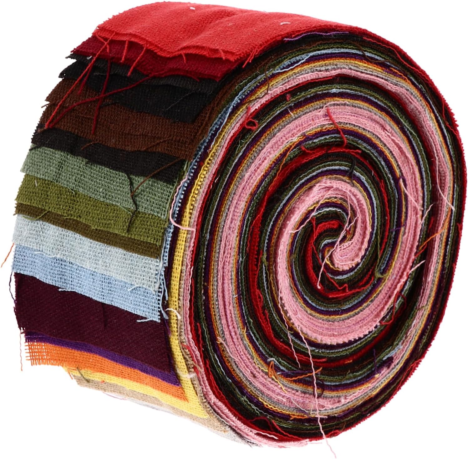 Tofficu 26pcs Fabric Strips Roll for Quilting Patchwork Material Fabric Strips for Crafts Sewing and Home Decor