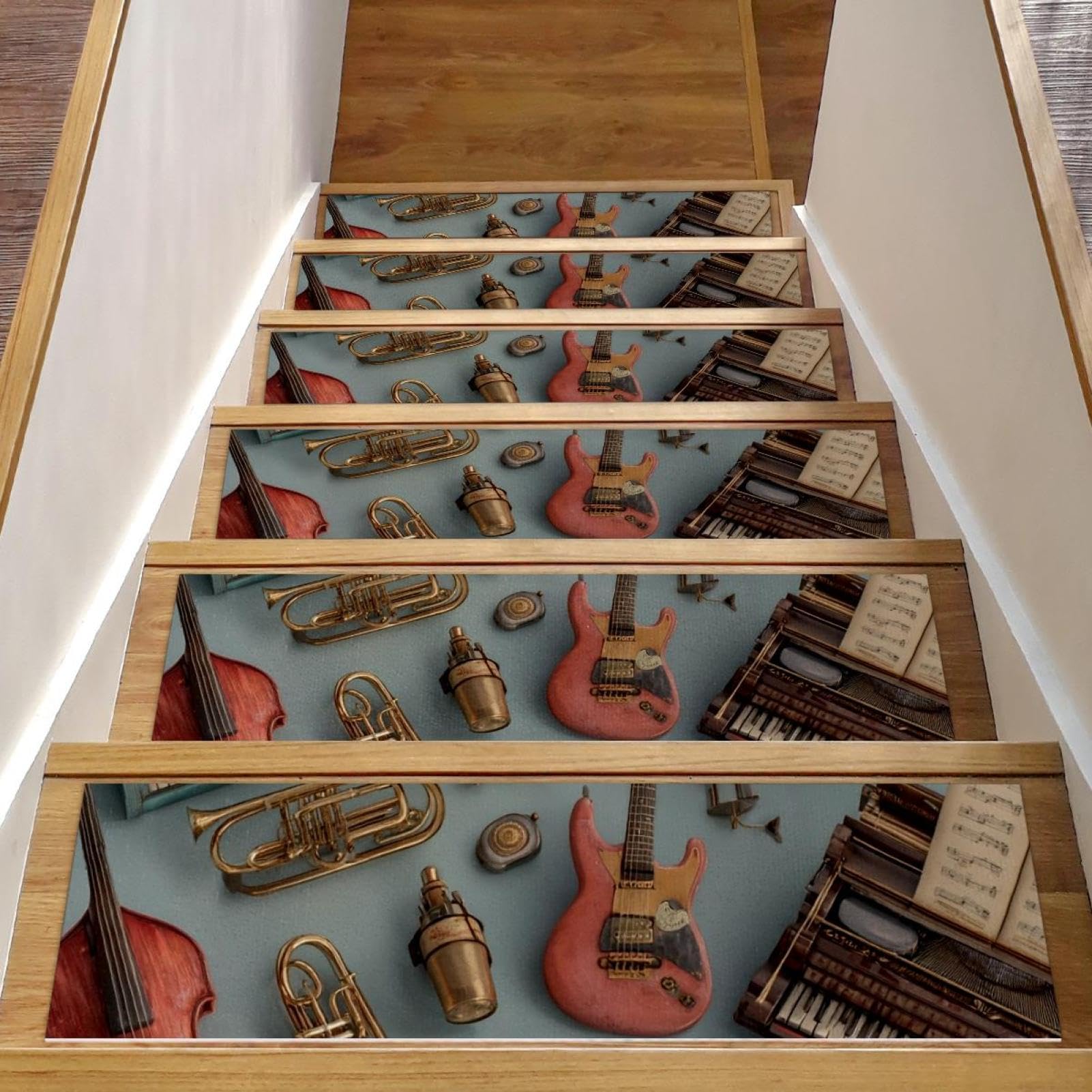 Tapis d'escalier antidérapant lavable et réutilisable sans résidus