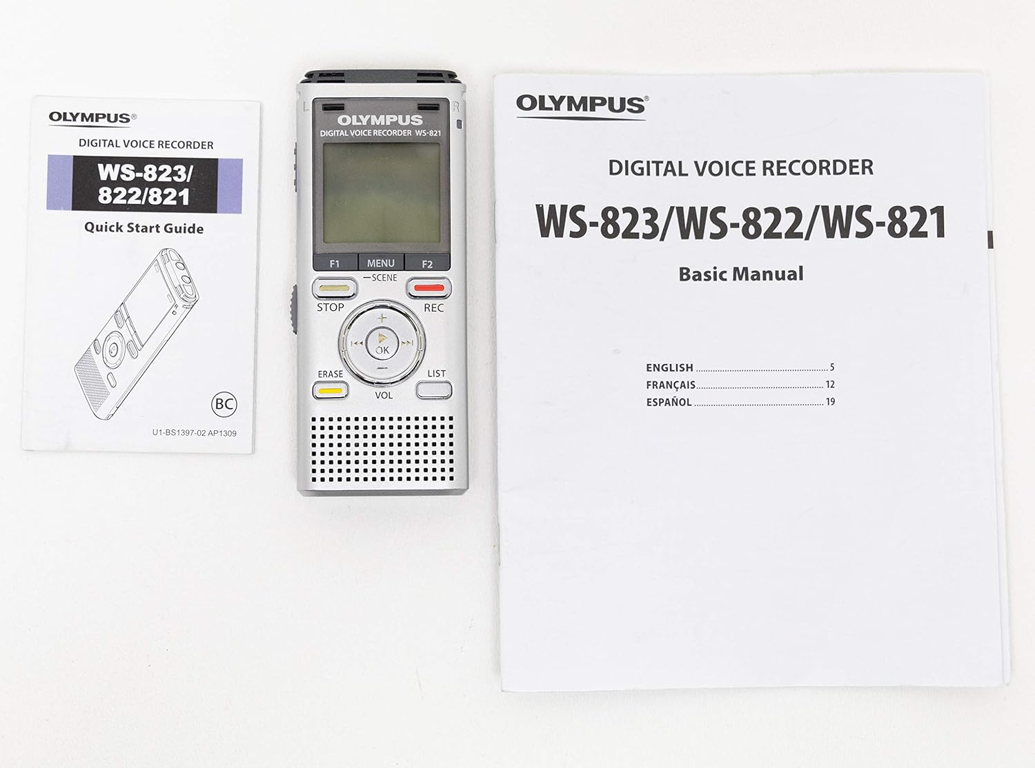 Olympus WS-821 Voice Recorders with 2 GB Built-in-Memory