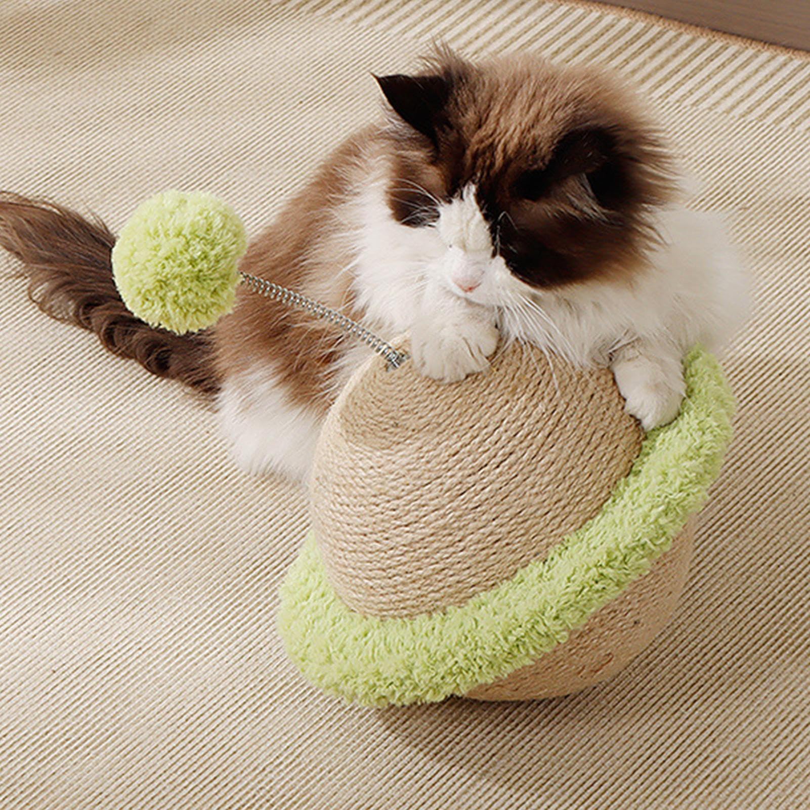 Palla tiragraffi per gatti in sisal, giocattolo per gatti, con rompicapo, protezione dei mobili, giocattolo per alleviare la noia, per gattini, cuccioli, animali domestici
