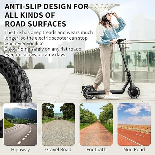 Miniatura 7 de BANGTING 2 piezas de actualización de neumáticos sólidos 50/75-6.1 para patinete eléctrico, neumáticos sin cámara de 8.5x2.0 para Gotrax GXL Negro