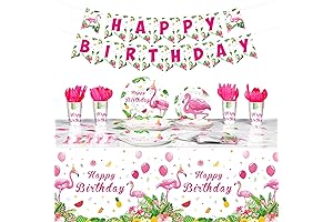 172 Pcs Pink Flamingo Birthday Party Supplies Set