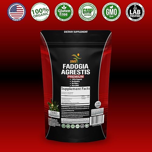 Miniatura 4 de Fadogia Agrestis Extracto Píldoras (fuerza máxima) porciones de 1,000 mg  Apoya el rendimiento atlético, la fuerza, la conducción, orgánico, sin