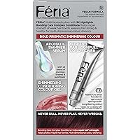 Vista 159 de L'Oreal Paris Feria Tinte permanente brillante multifacético, 721 Dusty Mauve, paquete de 1 10 negro azabache (negro más negro)