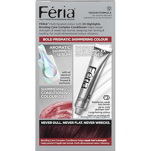 Miniatura 9 de L'Oreal Paris Feria - Tinte permanente para el cabello multifacético brillante, color marrón borgoña oscuro 36, paquete de 1, tinte para el cabello