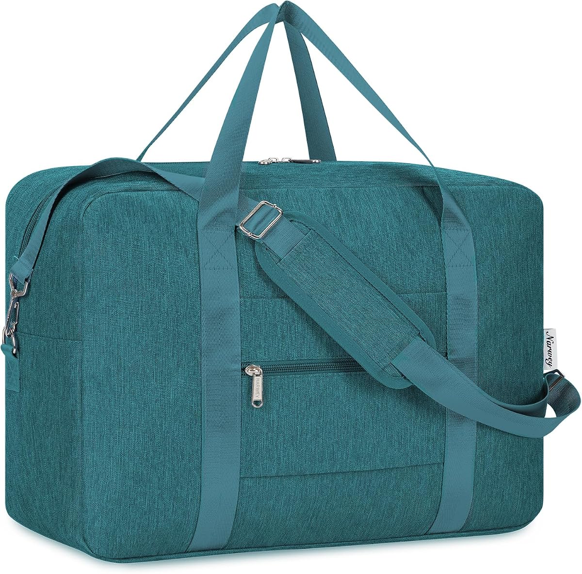 Para Spirit Airlines Bolsa de artículos personales 18x14x8 Bolsa de viaje plegable Bolsa de viaje debajo del asiento Equipaje de mano Weekender para mujeres 30L (Verde azulado)